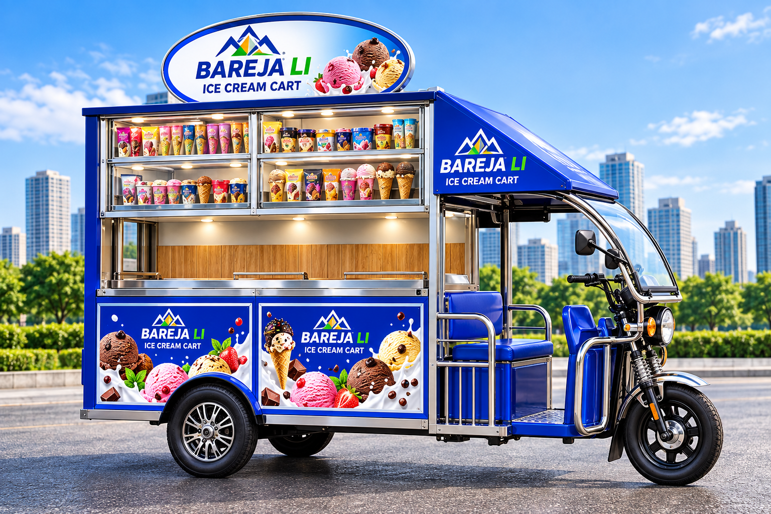 Ice Cream Cart electric vehicle by Bareja Electric Mobility