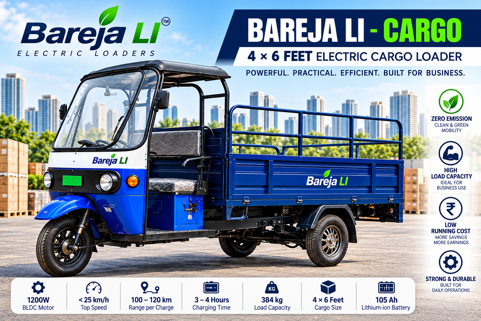 Bareja - LI Cargo electric vehicle by Bareja Electric Mobility
