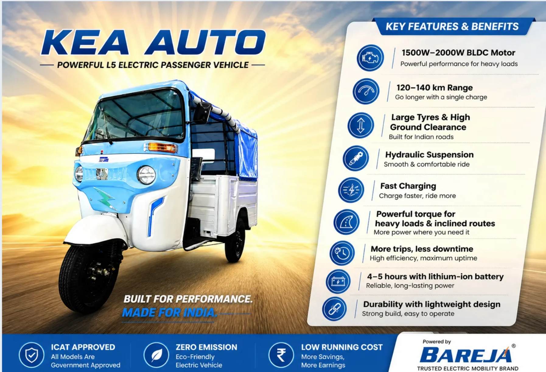 KEA Auto electric vehicle by Bareja Electric Mobility